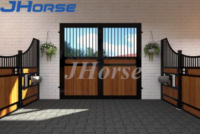 China 2.4m Box Track Horse Fitting Slide Triple Sliding Horse Barn Door Hardware for sale