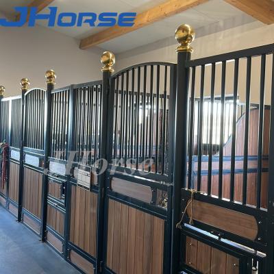 China Stable Bamboo Wood Double Doors Box Horse Stall Panels Eco Friendly for sale