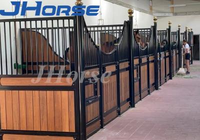 China 14 Foot Horse Stall Fronts Durable Hot Dipped Galvanized Bamboo Frame for sale