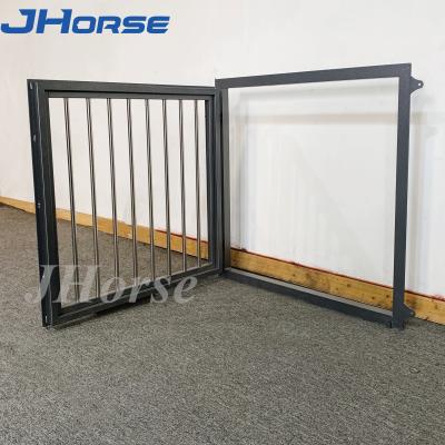 China Steel Prefab Bamboo Infill Horse Stall Horse Barn Door Hinged Windows Customized for sale