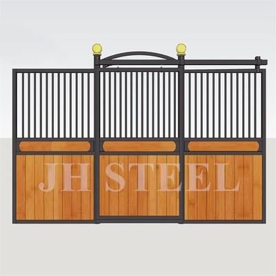 China Powder Coated Surfece Treatment Portable Horse Stall Panels Barns Sliding Door for sale