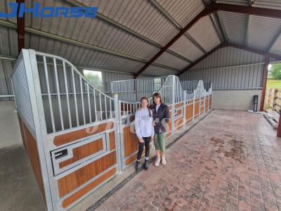 China Customized Color Horse Stable Panels Standard Full Bamboo With Steel Frame Swing Door for sale