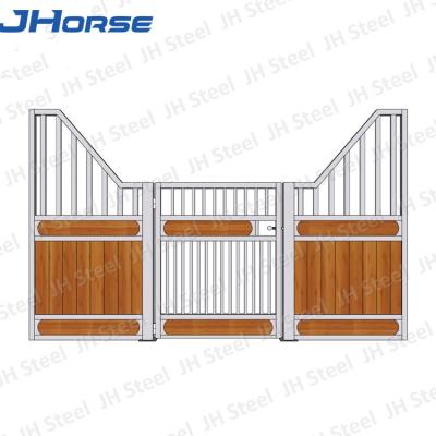 China Luxury Prefab Used Bamboo Wooden Horse Stable Stall Front Panel for sale