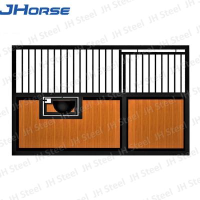 China Indoor Modular Safety Free Standing Horse Stalls With Bamboo Wood for sale