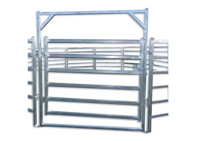China Heavy Duty Cattle Yard Panels Fast Pin Latch System 3 - 7 Horizontal Rails for sale
