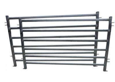China Two W Square Portable Yard Panels , Stable Tubing Rail Cattle Rail Panels for sale