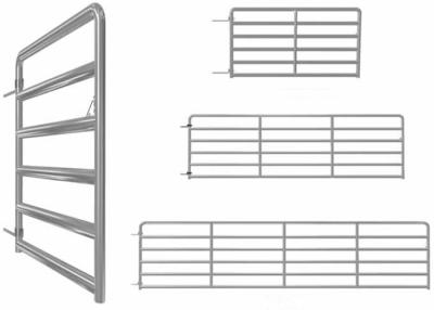 China 10ft / 12 Foot Galvanized Farm Gate , 25nb Pipe Livestock Metal Agricultural Gates for sale
