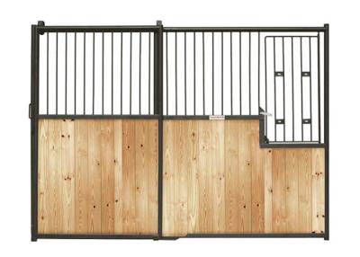 China Wood Material Horse Stall Fronts Customized Front Panel Hardwood Horse Stable for sale