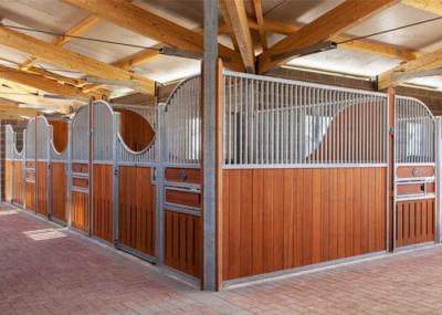 China Freedom Horse Stalls | System Horse Stalls in black coating and bamboo wood stall for sale