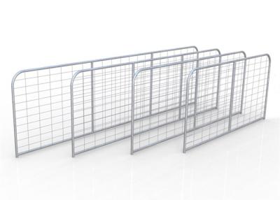 China Galvanized Steel Farm Gates Pre Fitted Collared ’N’ Stay 16ft Height for sale
