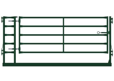 China Green Portable Livestock Fence Panels , Sheep / Goat Corral Panel With Gate for sale