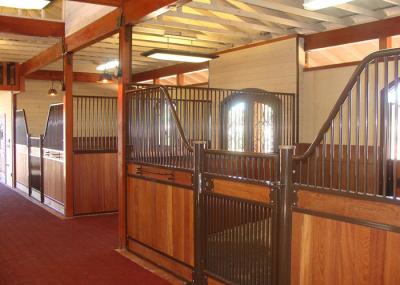 China Custom European Horse Stalls Panels Low Stall Front Design Adjustable Latch Plate for sale