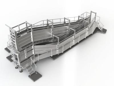 China Standard Outdoor Livestock Loading Ramp , 4.7m Deluxe Portable Sheep Ramp for sale