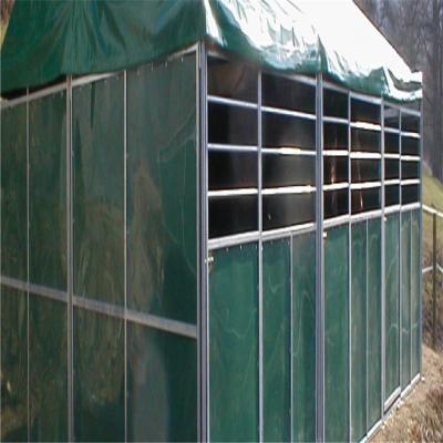 China PVC Canvas Horse Stable Box / Galvanized Horse Fence With Steel Frame for sale