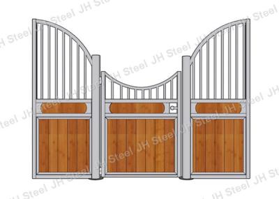 China European Style Horse Stall Fronts Hot Dip Galvanized With Swing Feeder for sale
