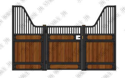 China Heavy Duty Modular Steel Frame 50x50mm Horse Stall Fronts for sale