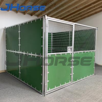 China Hdpe Material Temporary Horse Stables Metal Galvanized Frame Movable 14ft for sale