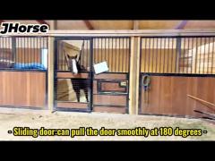 Customized Wire Mesh Wooden Stable Horse Stall Fronts Portable