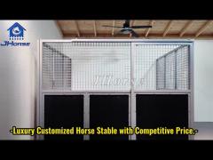 Design Prefabricated  HDPE Classic Equine Horse Stall Panels Horse Stable Sliding Door