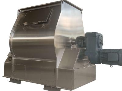 China SS304 One Shaft Mixer Animal Feed Mixer Machine Stainless Steel Paddle Mixer for sale