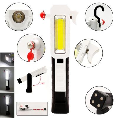 China 7.8x4.5x22cm LED COB Work Light LED Trouble Light With Emergency Hammer / 360 Hook / 180 Holder Magnet for sale