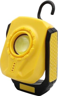 中国 ホック7.3x3.8x9.5cm黄色いOEM色の再充電可能な携帯用LEDの仕事ライト 販売のため