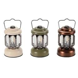 China Outdoor Retro 2 In 1 LED Camping Lantern Portable Garden ABS Metal Handle for sale