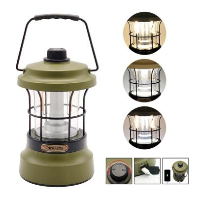 China LED Camping Lights Rechargeable Retro Luxury Camping Lantern ABS+PC+Metal φ10.8x18(22.8)Cm for sale