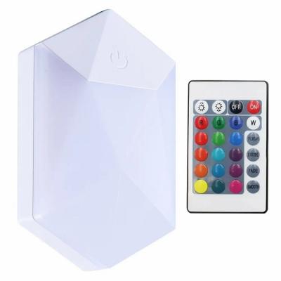 China 10x5.5x2.5cm Colorful Cabinet Led Sensor Light Touch Switch Light With Remote RGB for sale