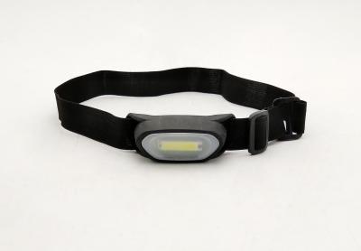 China Silicone Rechargeable COB LED Headlamp Black 1x2W 2XAAA for sale