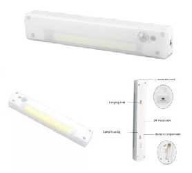 China 3.5x2.5x18.8cm Wireless Motion Sensor Closet Light Wireless Strip Light ABS AS Plastic for sale