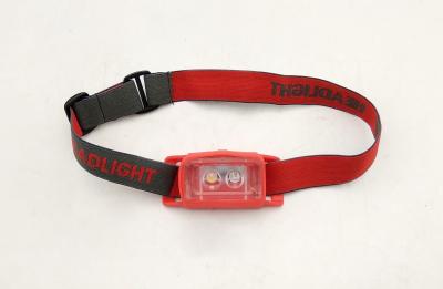 中国 SMDの穂軸LEDのヘッドライトのシリコーンのヘッドライト赤い2xLED 45lm 6M 3AAA 販売のため