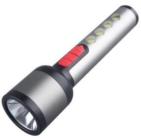 China wieder aufladbare Fackel-Taschenlampe 5.1x5.1x17.8cm LED Taschenlampe 145g ABS Alu-Glas-1W 80lm 3xCOB LED zu verkaufen
