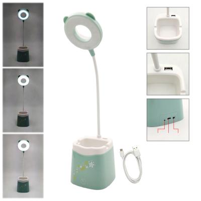 China Rechargeable Mini Table Lamp Children Night Light With Mini Storage And Phone Holder for sale