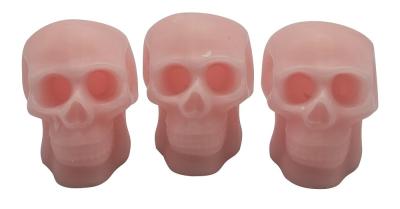 China 1 On-Off Wax Skull LED Light 3pk Pink  7*8.7*8.21cm CR2032 Button Cell Battery for sale