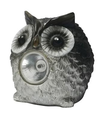 China Owl Shape Solar Powered Resin LED Lawn Light 4.6*3.3cm Polycrystalline Silicon Resin for sale