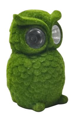 China Polycrystalline Silicon Resin Solar Powered LED Lawn Light Owl Shape 2*LED 4.7*2.6 Cm for sale
