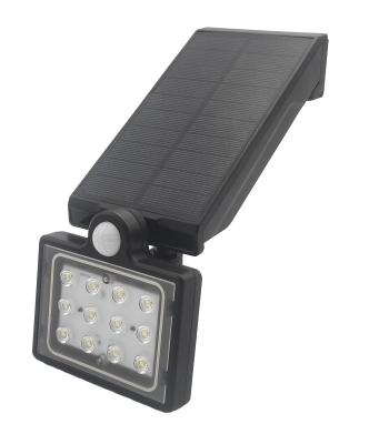 China ABS PC Solar Sensor Wall Light 12 Pcs SMD 200lm 3.7V 1500 MAh 18650 Lithium Battery  295g for sale