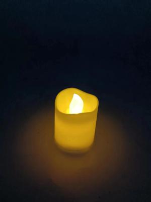 China Blazing LEDz 2PK LED White Votive Candle Yellow Flickering Flame CR2032 Battery Included for sale