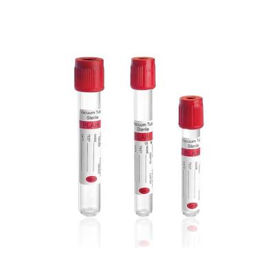 China Red Closure Vacuum Blood Collection Tube Plain With No Additive for sale