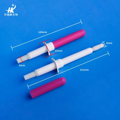 China Medical Steril Self-collection Female Disposable Hpv Cervical Sampling Sterile Sponge Stick Set 151mm for sale
