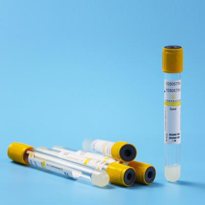 China Disposable Pet Vacuum Blood Collection Tube , Yellow Gel Clot Activator Tube for sale
