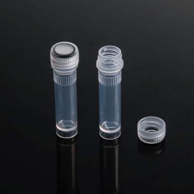 China tubo de Cryovial del laboratorio, frascos criogénicos 2ml 12x45m m con el tapón de tuerca en venta