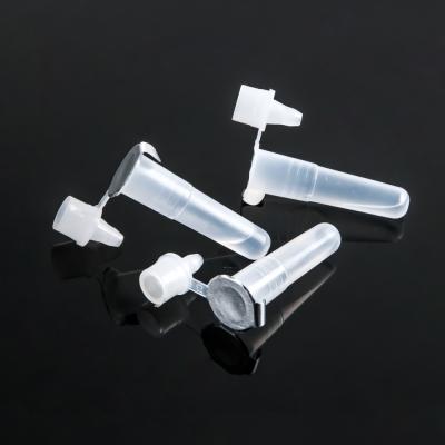 Chine Tube en plastique simple d'extraction de l'oreille 2ml 3ml, tube à essai pliant en aluminium d'antigène à vendre