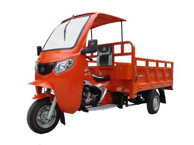 China Orange 200cc 250cc Three Wheeler / Three Wheel Cargo Motorcycle With Cargo Roof for sale