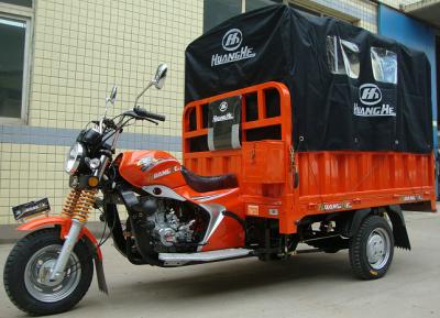 China Dreiradlieferwagen der Fracht-200CC mit hinterer Segeltuch-Abdeckung für regnende Bereiche im Freien zu verkaufen