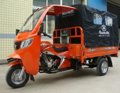 China Gasoline Cabin 150CC Cargo Motor Tricycle with Front and Rear Cover for Adult for sale