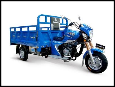 China 250cc Close Cabin Chinese Tricycle Motorcycle 450KG Heavy Load Blue for sale