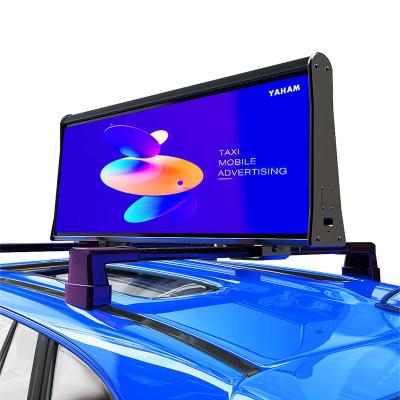 China Front Access Taxi Roof LED Display Outdoor Full Color Car Roof Top Advertising Sign à venda
