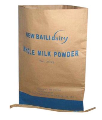 China 3 Layers PP Laminated Kraft Paper Bag 10kg Poly Lined BOPP Woven Sacks for sale